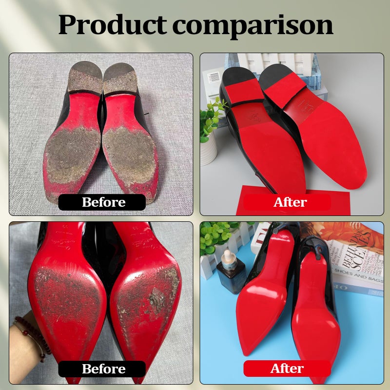 GQTJP Shoe Sole Protector, 4 Pcs Self Adhesive Shoe Bottom Protector for High Heels, Silicone Anti Slip Shoe Grips on Bottom of Shoes, Sole Guard Non Slip Pads for Shoes(12'' by 5'') - Image 5